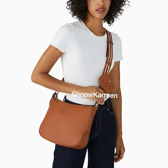 ♠️Kate Spade Rosie Large Pebbled Leather Crossbody Bag, Warm Gingerbread NWT - Picture 11 of 11